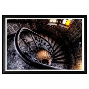 Арт-постер головокружение в черном багете