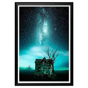 Арт-постер млечный путь в черном багете