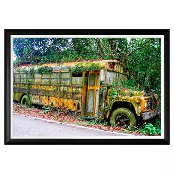 Арт-постер на обочине пуэрто-рико в черном багете