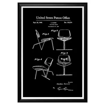 Арт-постер патент чарлза имза на откидное кресло 1949