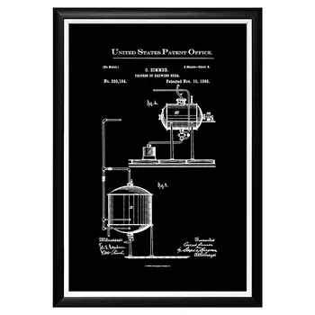 Арт-постер патент циммера на цикл пивоварения