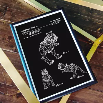 Арт-постер патент джорджа лукаса на игрушку звездные войны