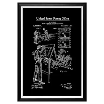 Арт-постер патент макса флейшера на ротоскоп