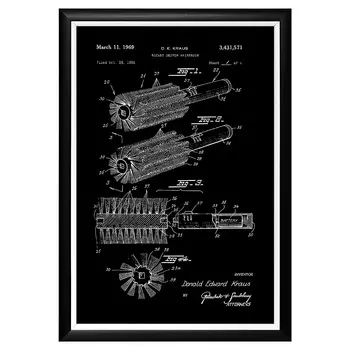 Арт-постер патент на электрическую щетку для волос