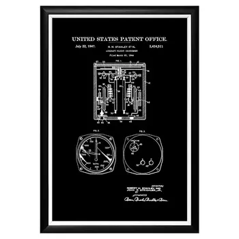 Арт-постер патент на авиационный индикатор скорости 1949