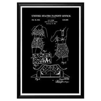 Арт-постер патент на дамский двухслойный купальный костюм 1944