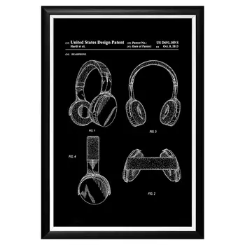 Арт-постер патент на дизайн наушников 2013