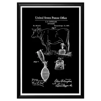 Арт-постер патент на доильный аппарат 1887