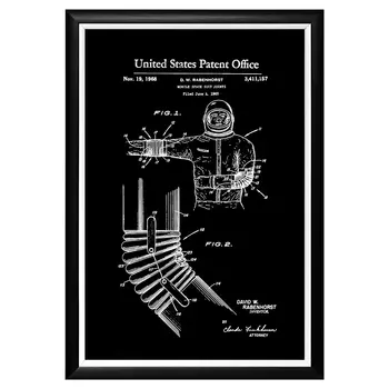 Арт-постер патент на гибкий рукав скафандра 1968