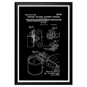 Арт-постер патент на консервный нож 1927