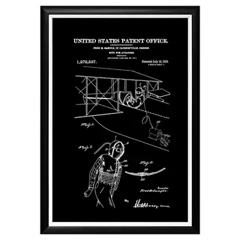 Арт-постер патент на костюм летчика 1918