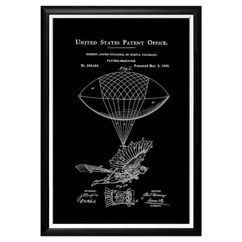 Арт-постер патент на летательный аппарат