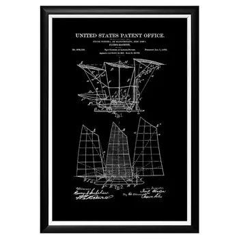 Арт-постер патент на летательный аппарат 1908