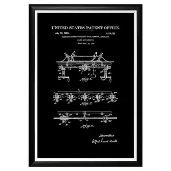 Арт-постер патент на механическую настольную игрушку перетягивание каната