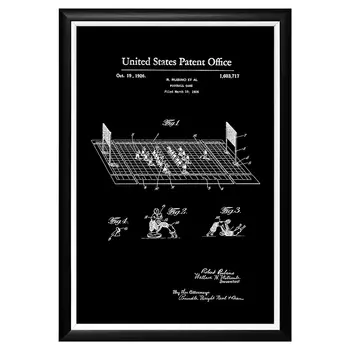 Арт-постер патент на настольный футбол