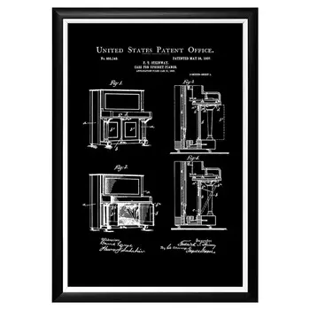 Арт-постер патент на пианино стэйнвей