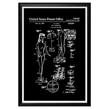 Арт-постер патент на подвижную куклу