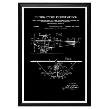 Арт-постер патент на самолет-разведчик 1919