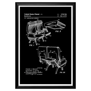 Арт-постер патент на самолетные кресла