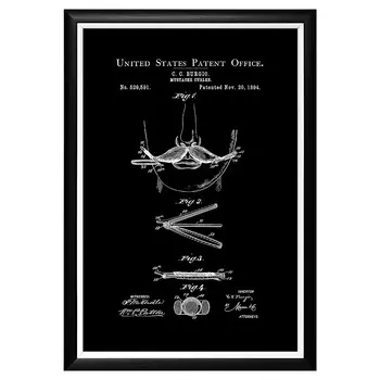 Арт-постер патент на щипцы для завивки усов 1894