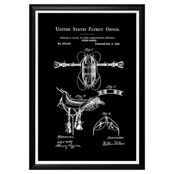 Арт-постер патент на седло 1896