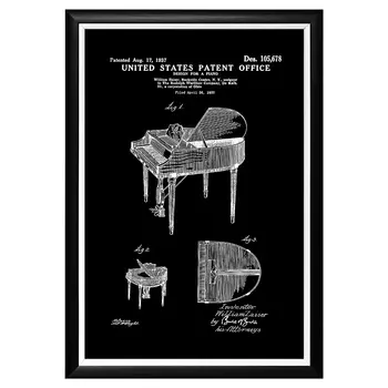 Арт-постер патент на симметричный рояль