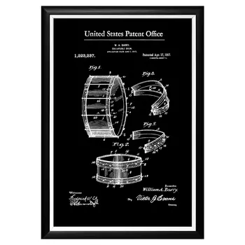 Арт-постер патент на складной барабан