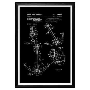 Арт-постер патент на складной якорь