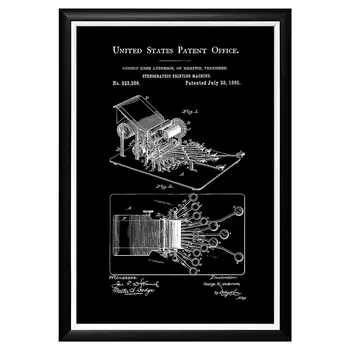 Арт-постер патент на стенографическую машину 1885