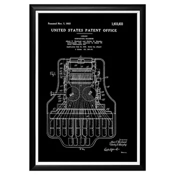 Арт-постер патент на стенографическую машину 1933