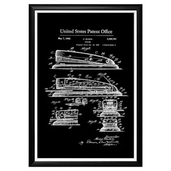 Арт-постер патент на степлер 1946