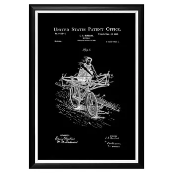 Арт-постер патент на велосипед 1900