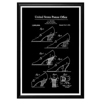 Арт-постер патент на высокий каблук 1919
