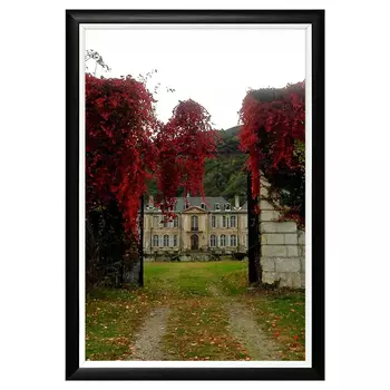 Арт-постер шато де гуданс в черной рамке