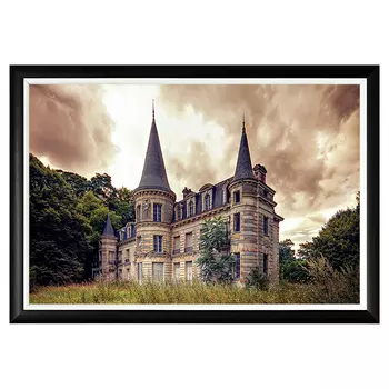 Арт-постер старая шотландия в черной рамке