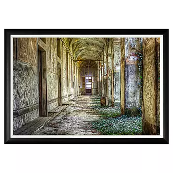 Арт-постер тайны старого замка на дизайнерской бумаге