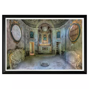 Арт-постер забытая италия в черной раме