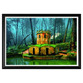 Арт-постер замок мавров в черном багете