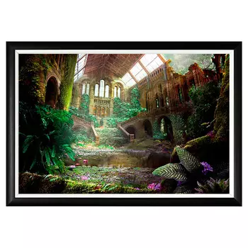 Арт-постер зона икс в черной рамке