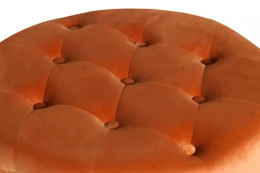 Банкетка круглая терракотового цвета