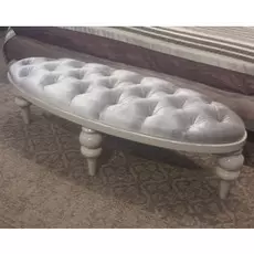 Банкетка Palermo с обивкой из серебристого велюра