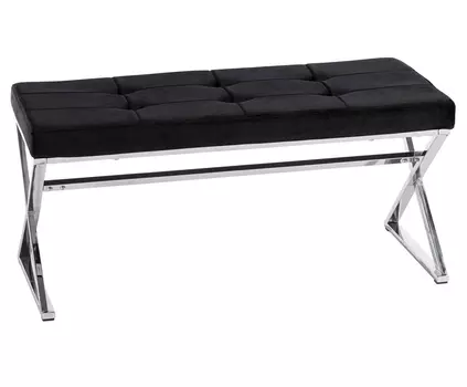 Банкетка с мягким черным сидением