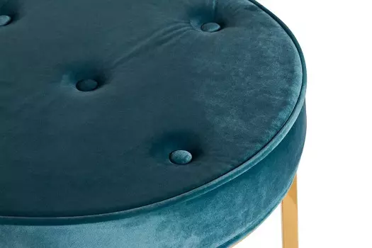 Банкетка с обивкой из бирюзового велюра