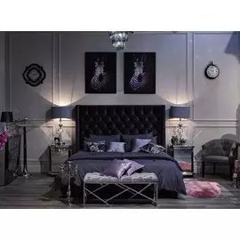 Банкетка серая велюровая