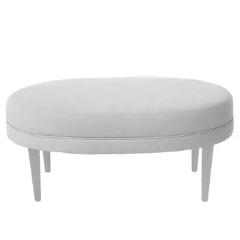 Банкетка Sonorous White молочный велюр