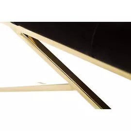 Банкетка в обивке из велюра черного цвета