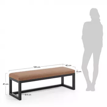 Банкетка Yola темно-коричневого цвета