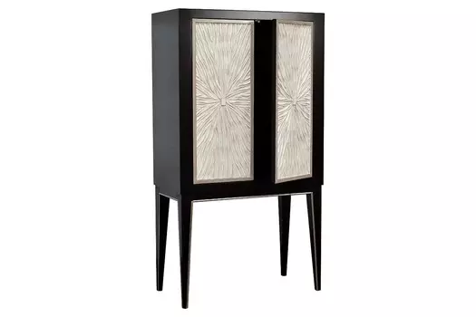 Барный шкаф бежево-черного цвета