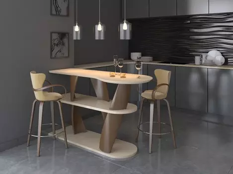 Барный стул Apriori s коричневого цвета