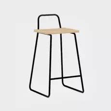 Барный стул Bauhaus черного цвета